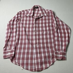 Vintage JCPenney Towncraft Mens L Dress Shirt Dagger Collar Long Sleeve